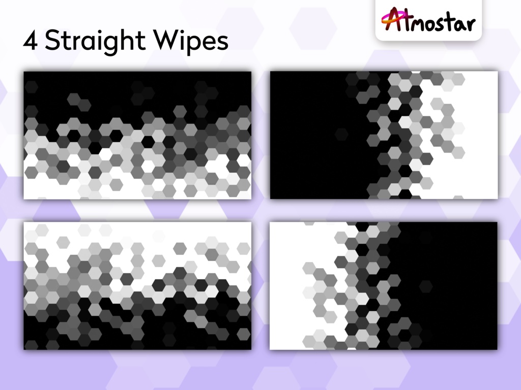 Cyber Hexagon Matte Transitions: Animated Futuristic Stream Assets (mp4 download)