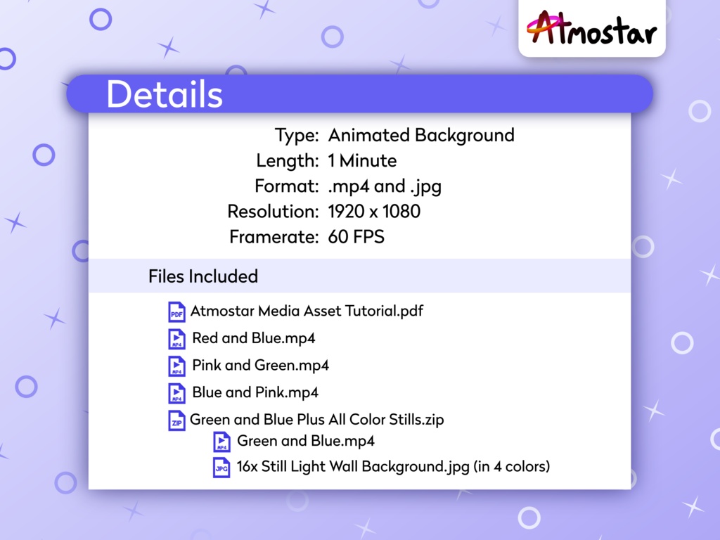 Animated Color Light Wall: Vtuber and Virtual Meeting Backgrounds (mp4 and jpeg)