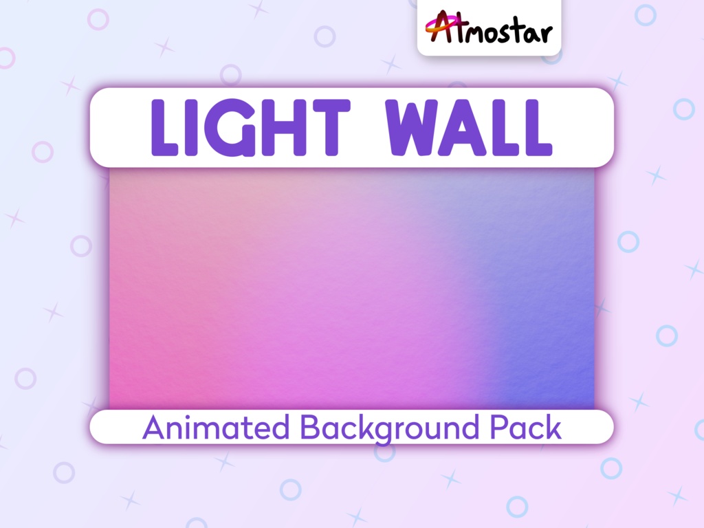 Color Light Wall Backgrounds - 4 Looping Animated and Static Assets for Just Chatting Vtuber Streams, Video Editing, and Virtual Meetings