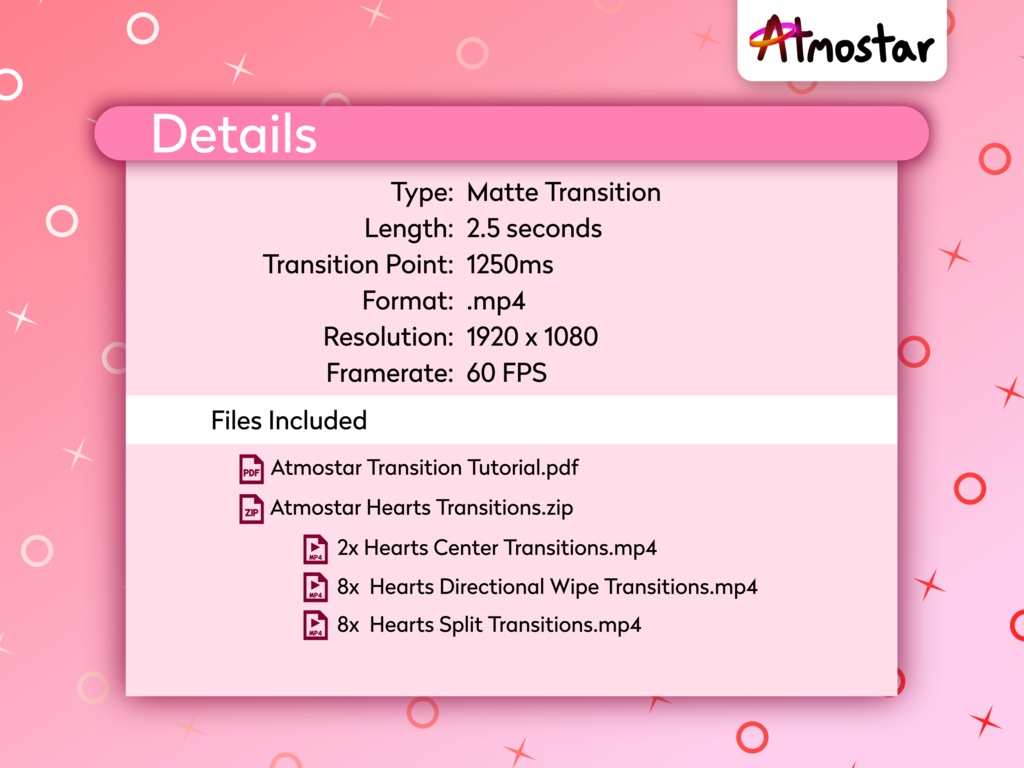 Heart Matte Transitions: Romantic Animated Stream Assets (mp4 download)