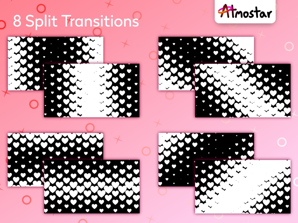 Heart Matte Transitions: Romantic Animated Stream Assets (mp4 download)