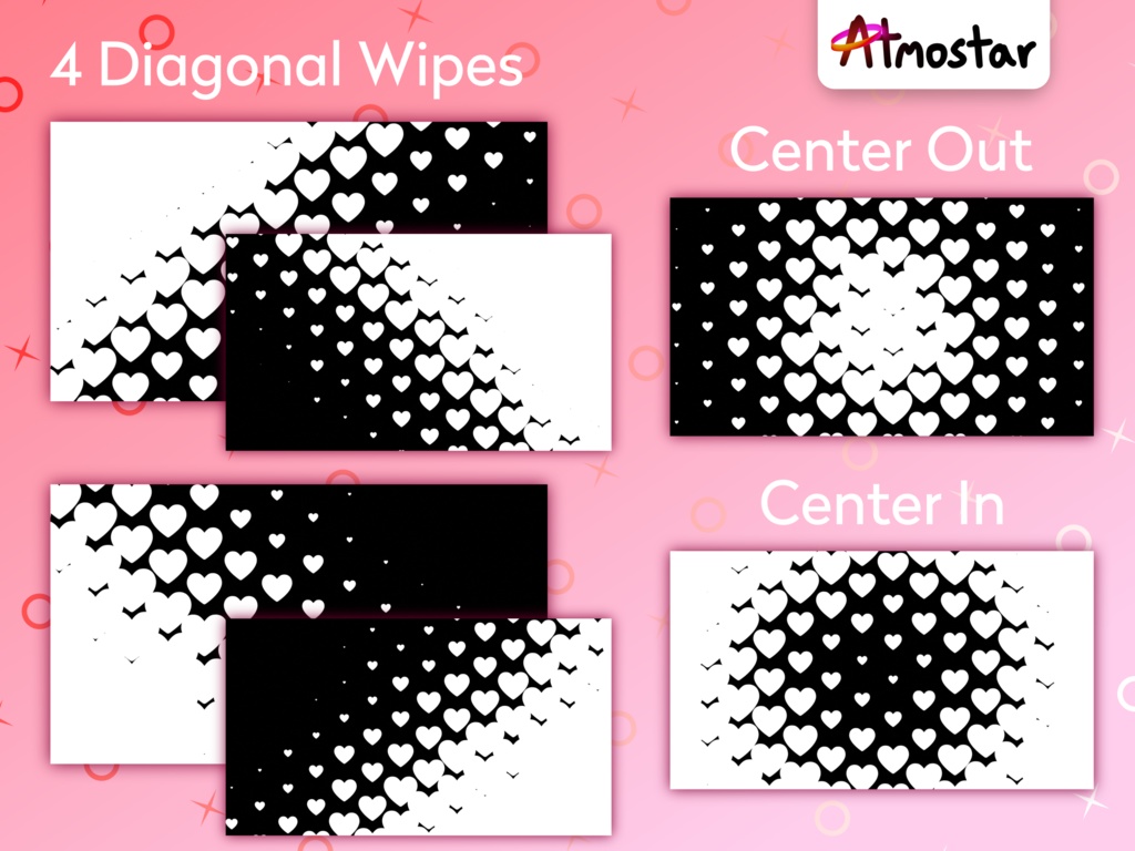 Heart Matte Transitions: Romantic Animated Stream Assets (mp4 download)