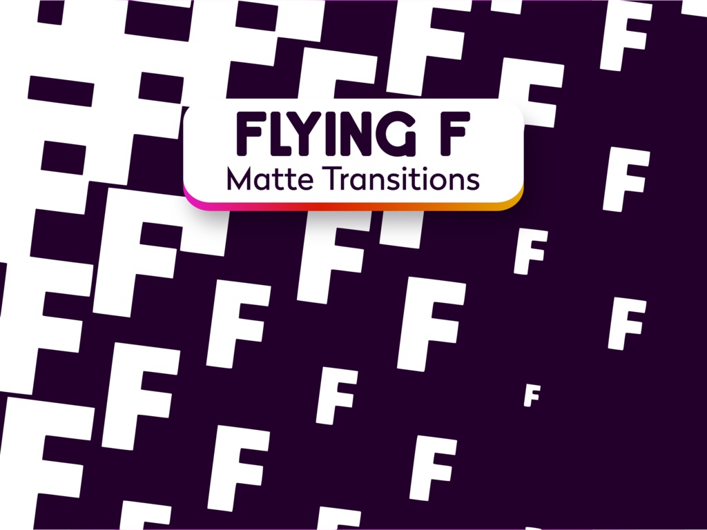 Flying F Matte Transitions: Funny Animated Gaming Fail Stream Assets (mp4 download)