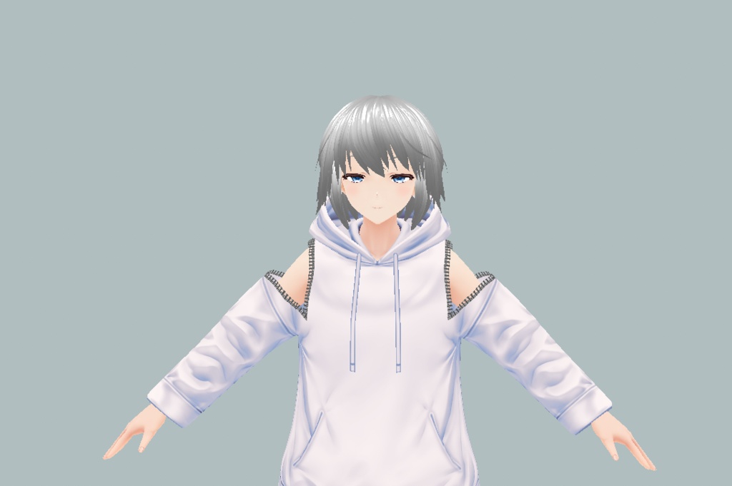 【VRoid用】オフショルダーパーカー【テクスチャ】