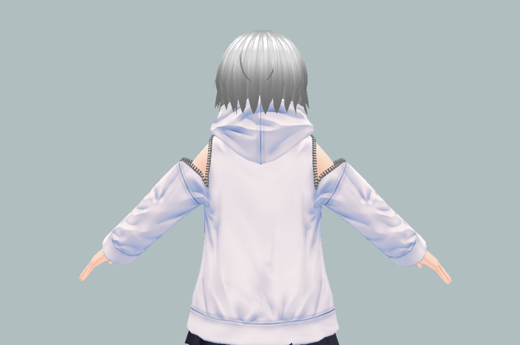 【VRoid用】オフショルダーパーカー【テクスチャ】