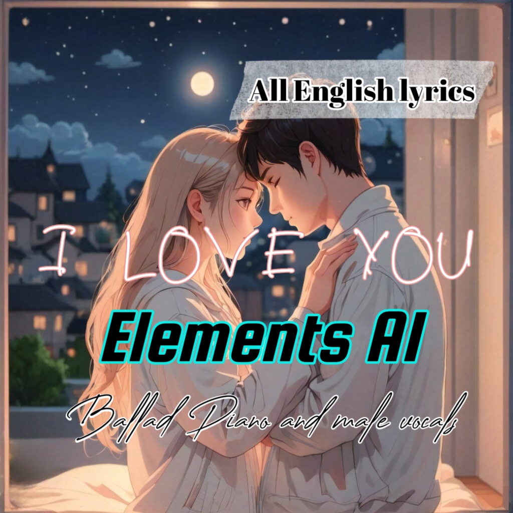 I LOVE YOU【 All English lyrics 】【Gale of the Wind 1st song】　Ballad Piano and male vocals