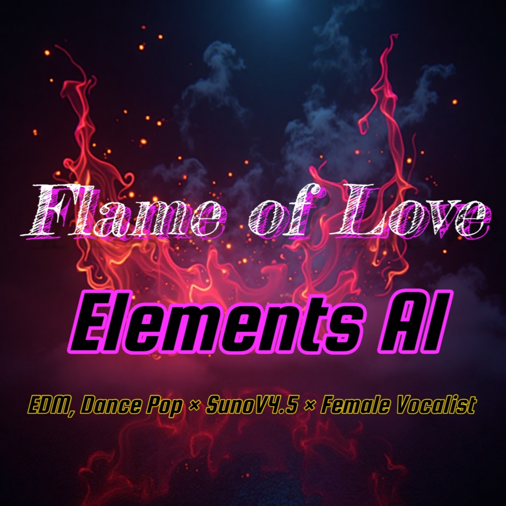 Flame of Love 【情熱のほむら28曲目】【 EDM, Dance Pop × Sunov4.5】女性ボーカル