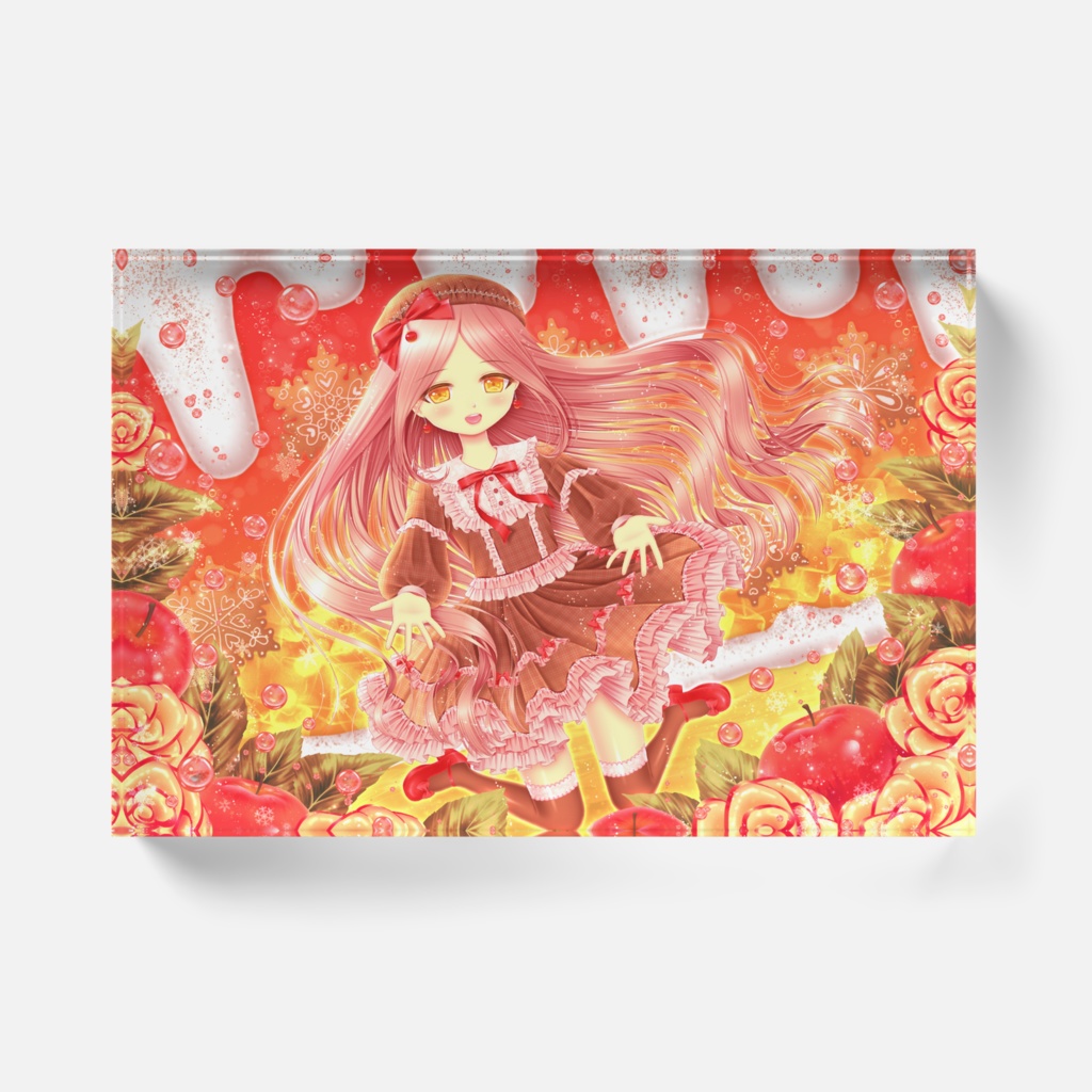 「ホットアップルシナモン」アクリルブロック