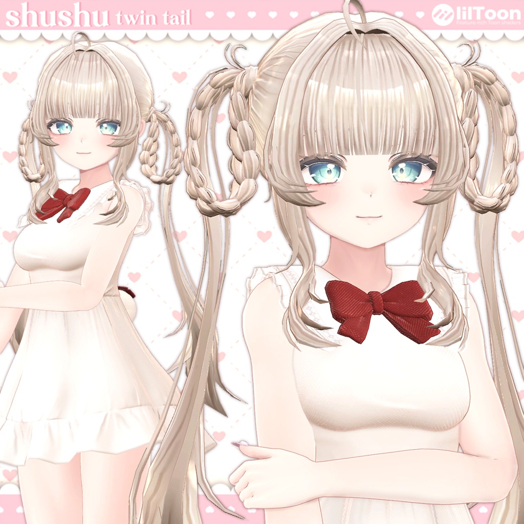 [VRC Hair] ShuShu Twin Tail (6アバター対応)