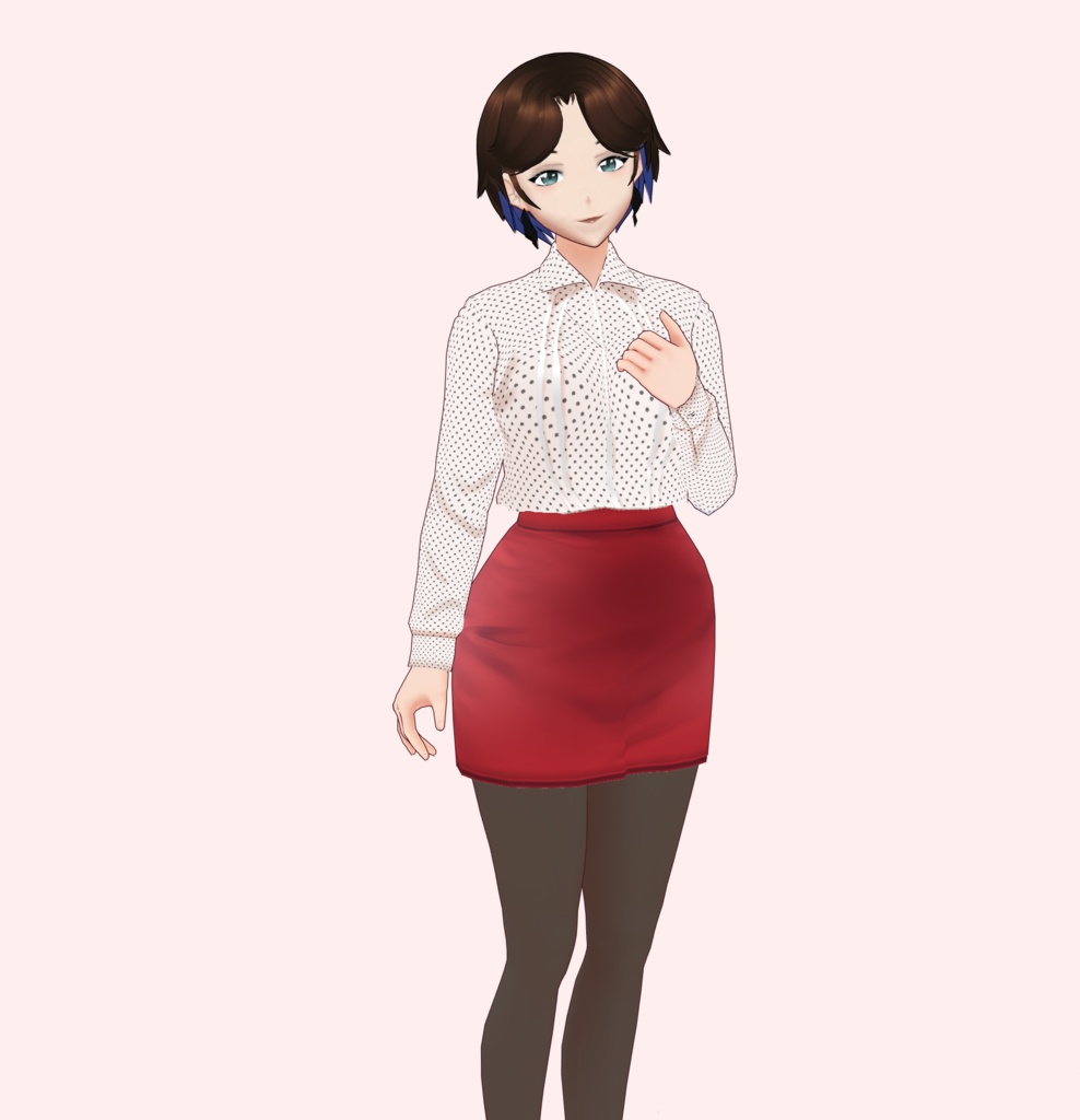 Red Office Skirt