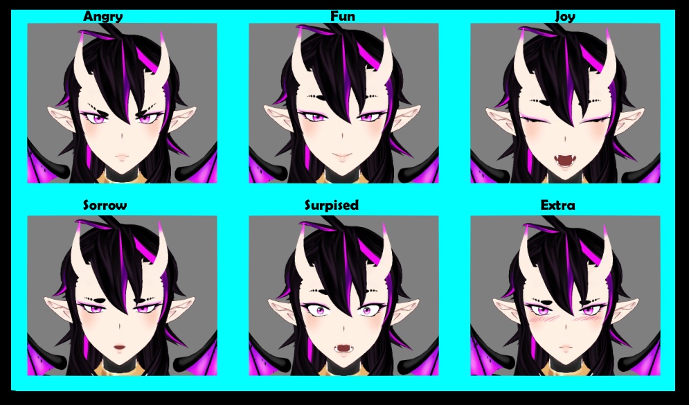 Succubus demon VRM avatar for VRchat or Vtubing