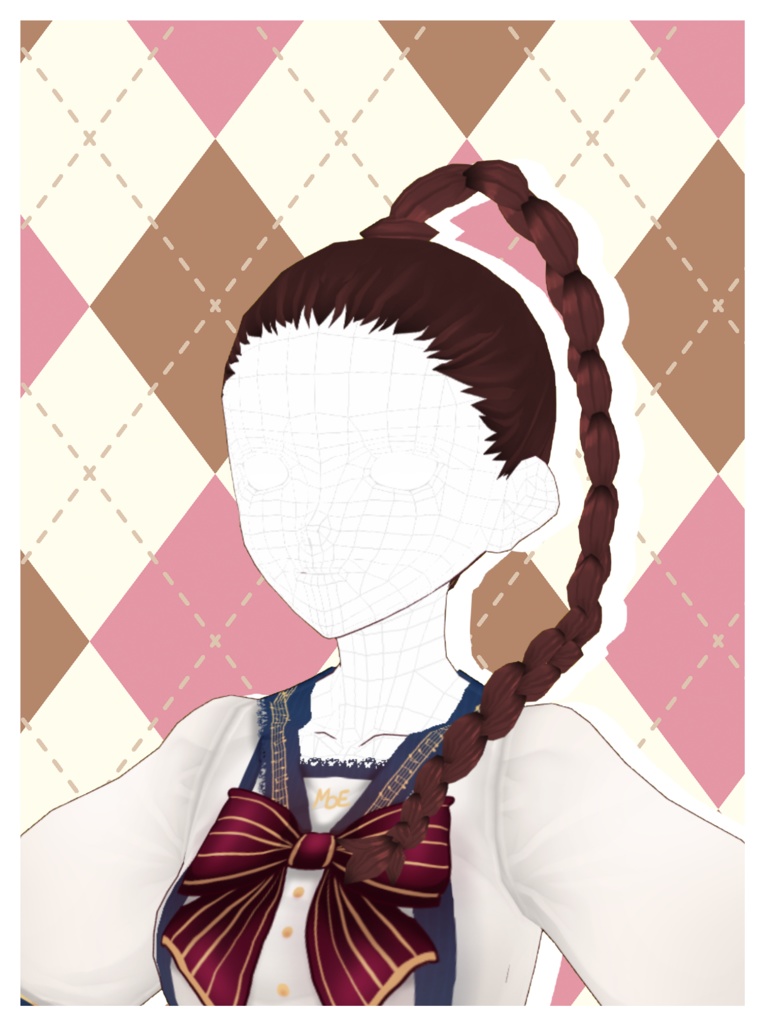 High Braid Vroid Hair Preset