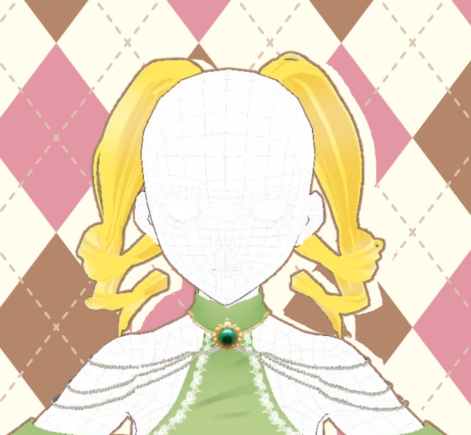 Spiral Twin Tails Curly Hair Preset for Vroid Studios