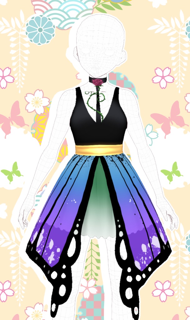Vroid Butterfly Dress texture