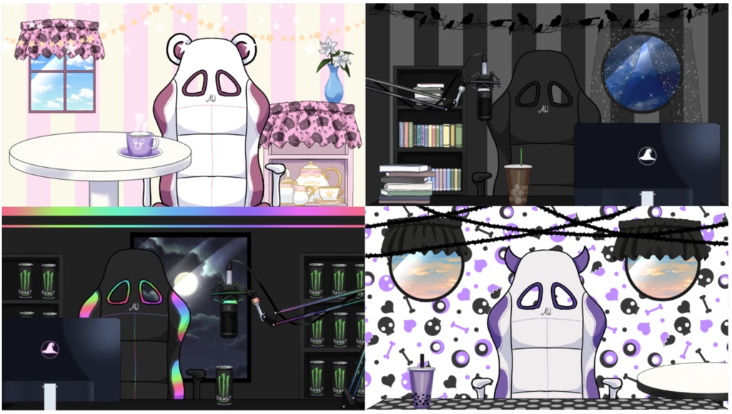 Monitor and Drawing Tablet: Free Vtuber Streaming Room Assets