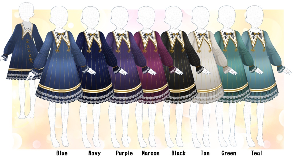 Cute Lolita Magic Witchy Dress for Vroid