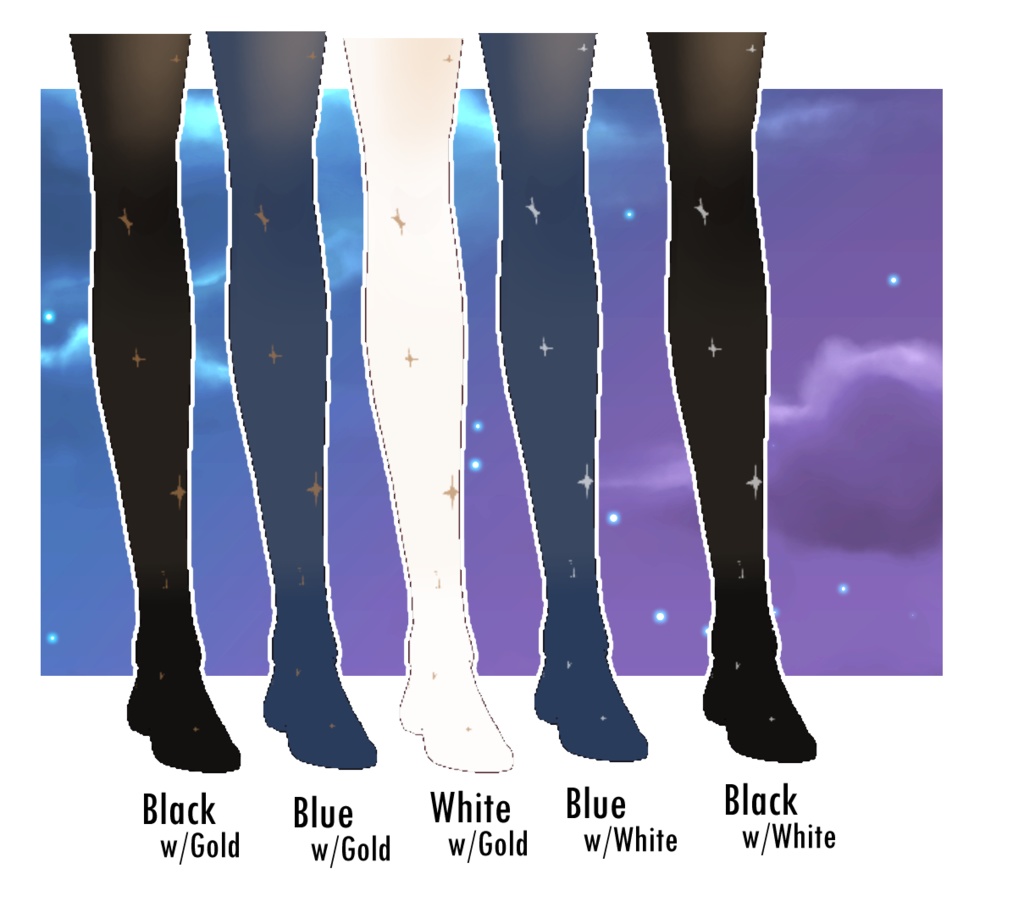 Starry Stocking Nylon Tights Lolita Vroid Textures
