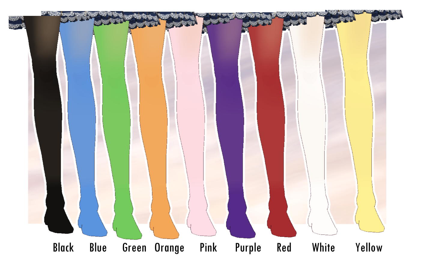 Solid color Stocking Nylon Tights set Vroid Textures - ArgamaWitch - BOOTH