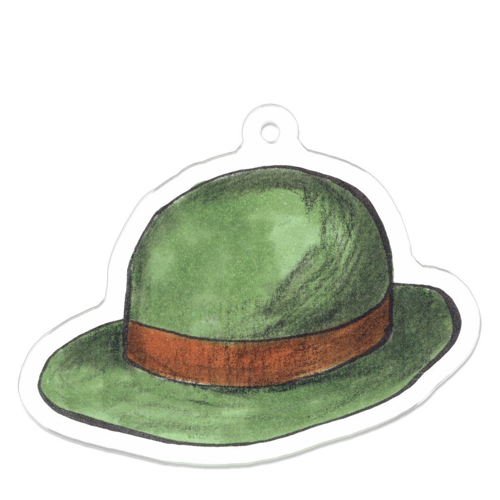 紳士グッズ誰かの帽子アクリルキーホルダー