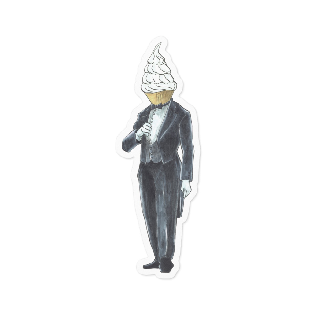 ソフトクリーム大使ステッカー