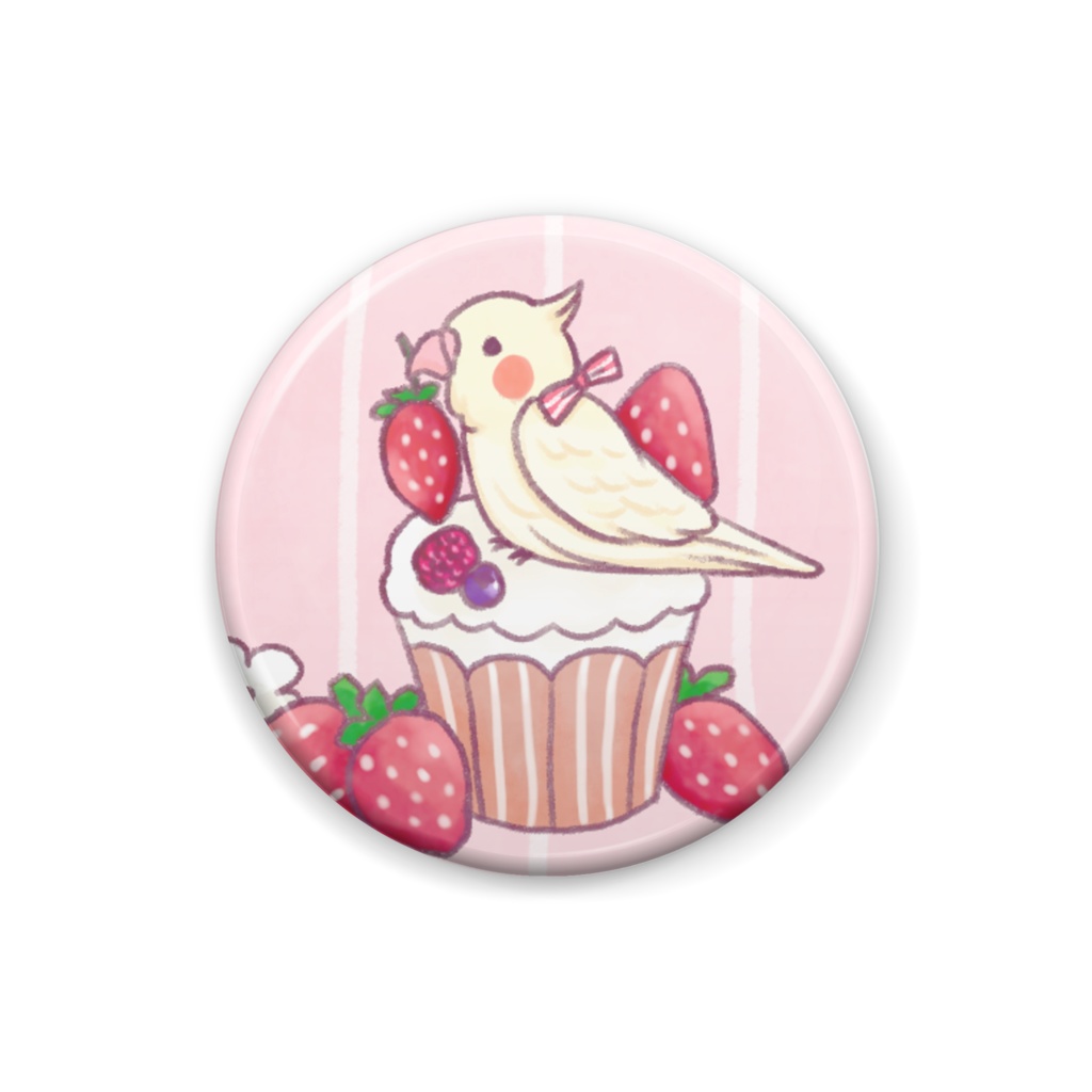 オカメインコとカップケーキ
