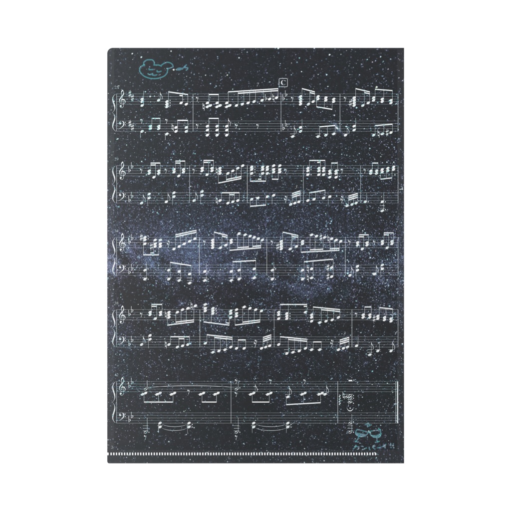 ブルームーン楽譜クリアファイル(星空)