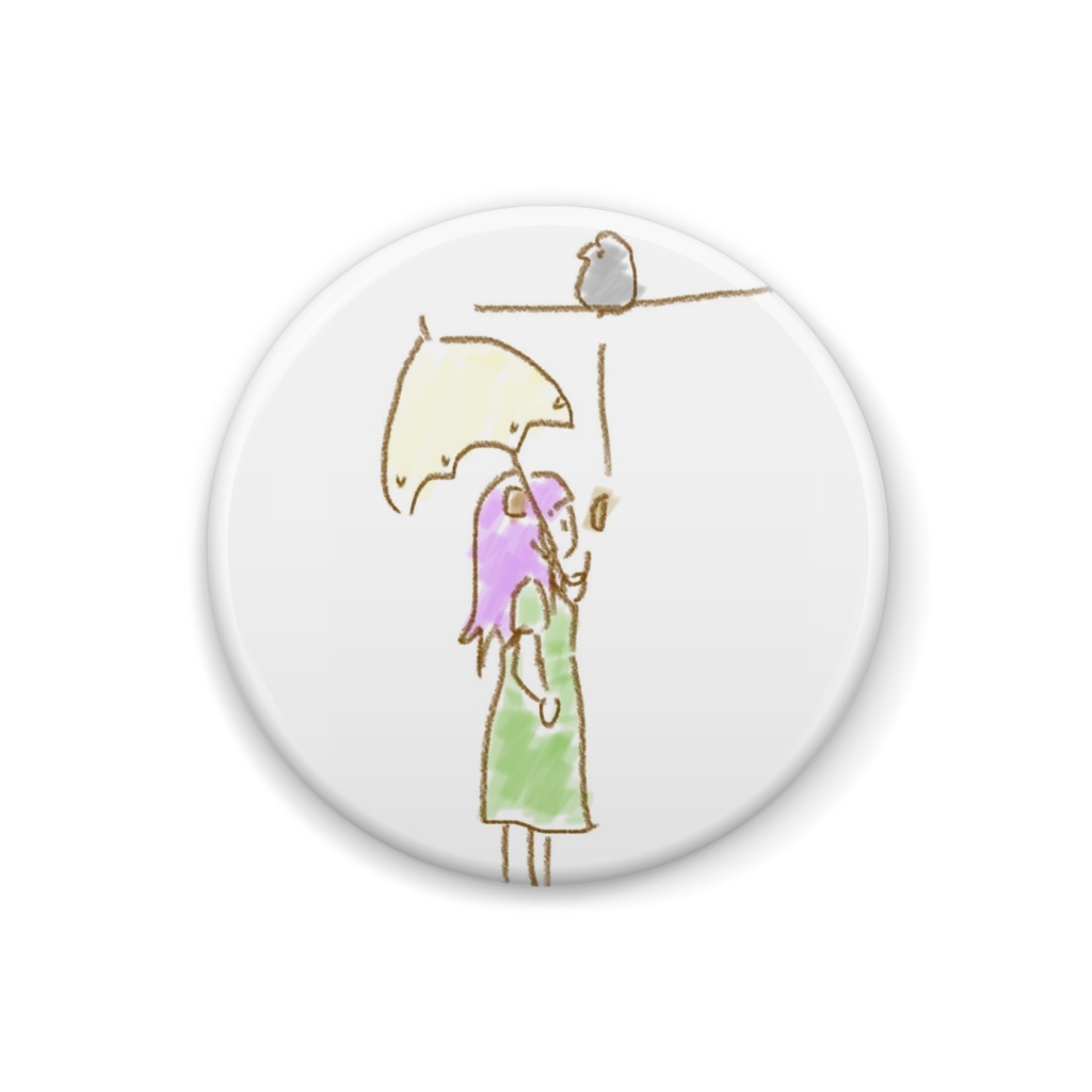 缶バッジ(ウンがいいくま子)