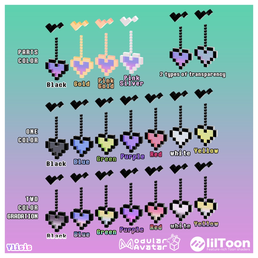 PIXEL HEART EARRING
