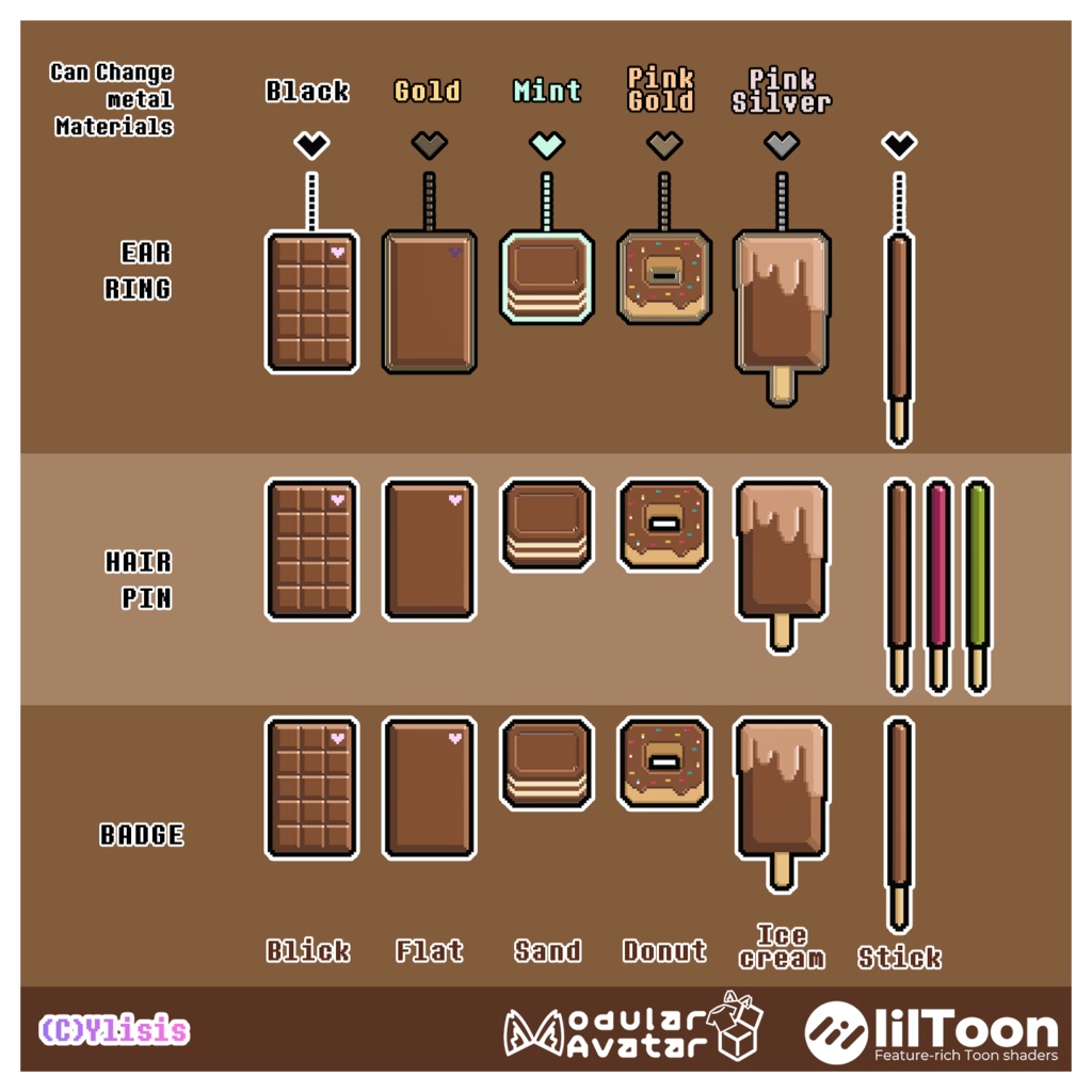 PIXEL CHOCOLATE ACCESSORY