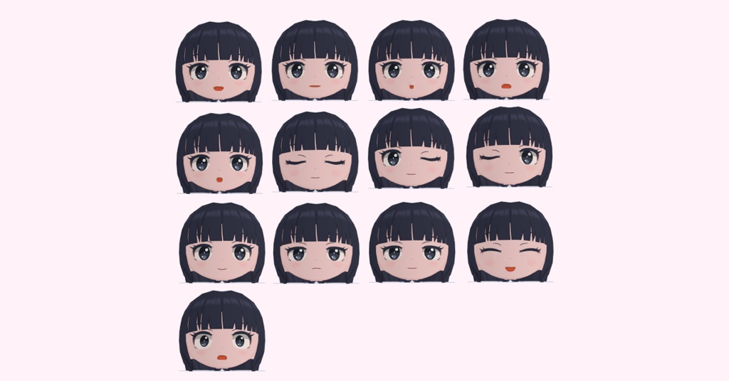 Cluster用オリジナルアバターKIKUKO(きくこ）SD - よっしー3D工房 - 3/3