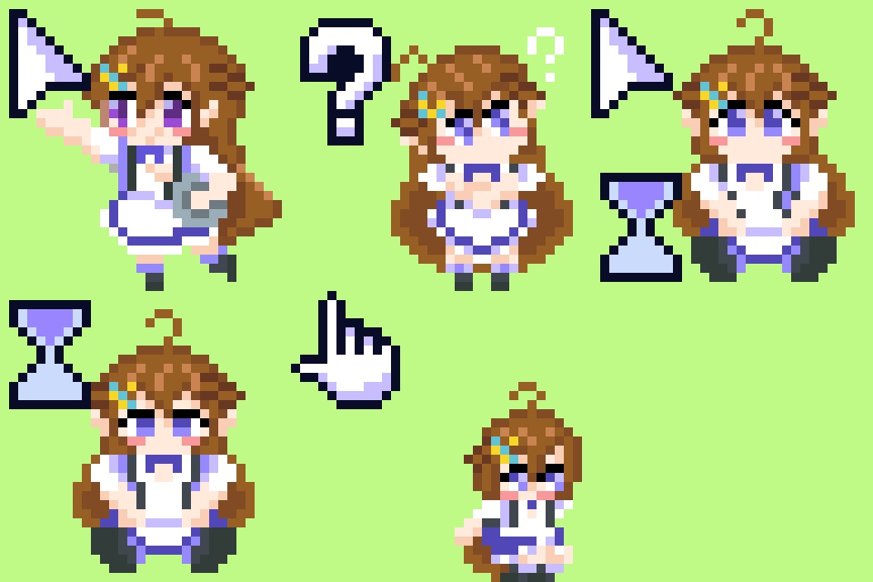 【非公式】月音(そらのね)えりなマウスカーソル メイド衣装.Ver