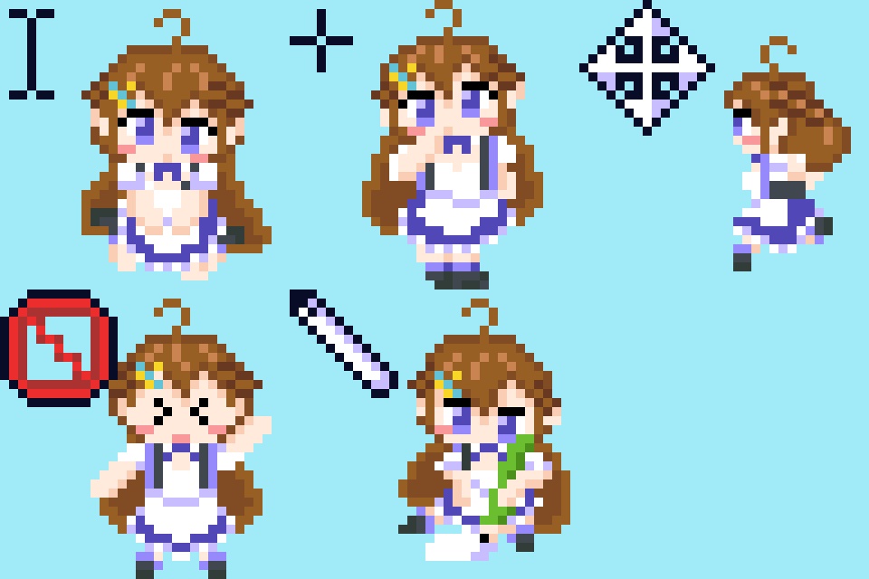 【非公式】月音(そらのね)えりなマウスカーソル メイド衣装.Ver