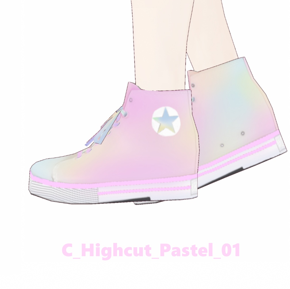 【VRoid用テクスチャー】ハイカットシューズ high cut shoes