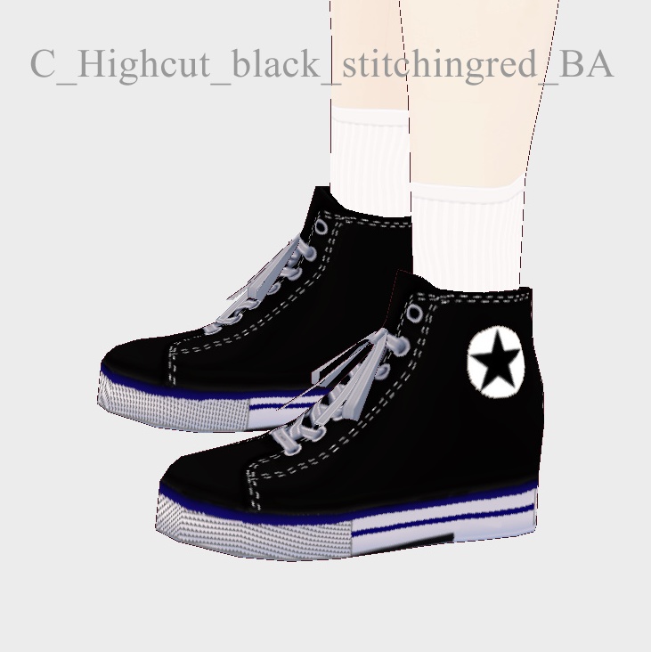 【VRoid用テクスチャー】ハイカットシューズ high cut shoes