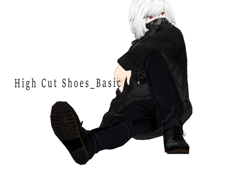 ダメージパンツ黒【VRoid用テクスチャ】