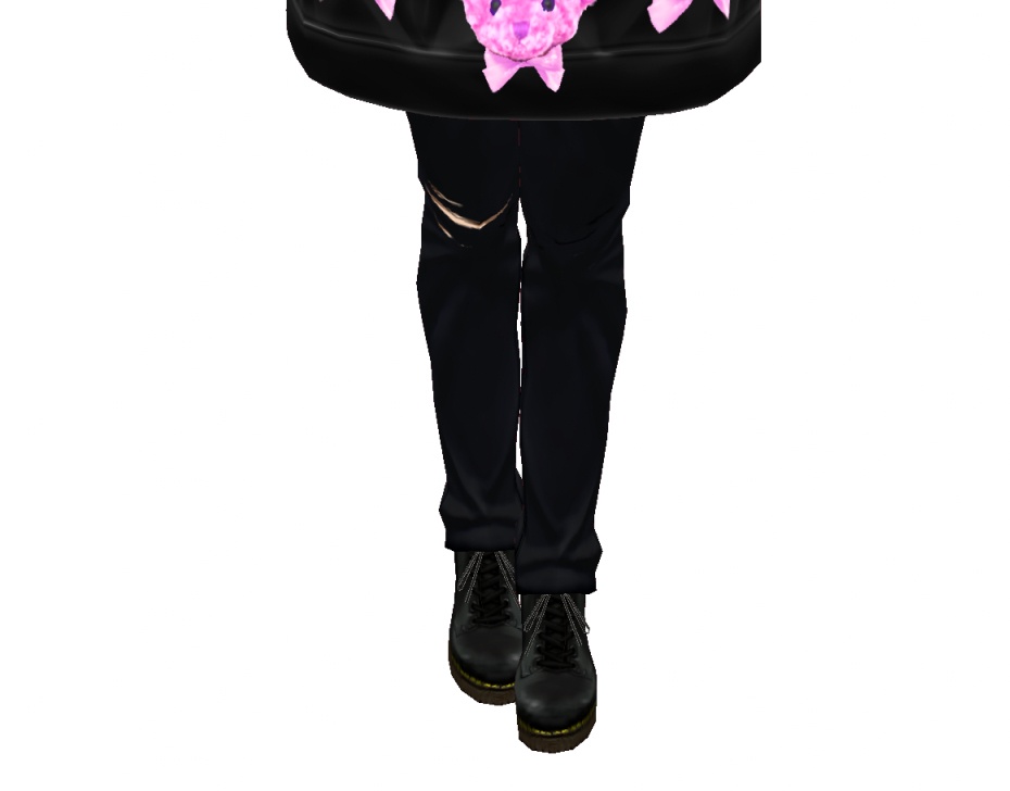 ダメージパンツ黒【VRoid用テクスチャ】