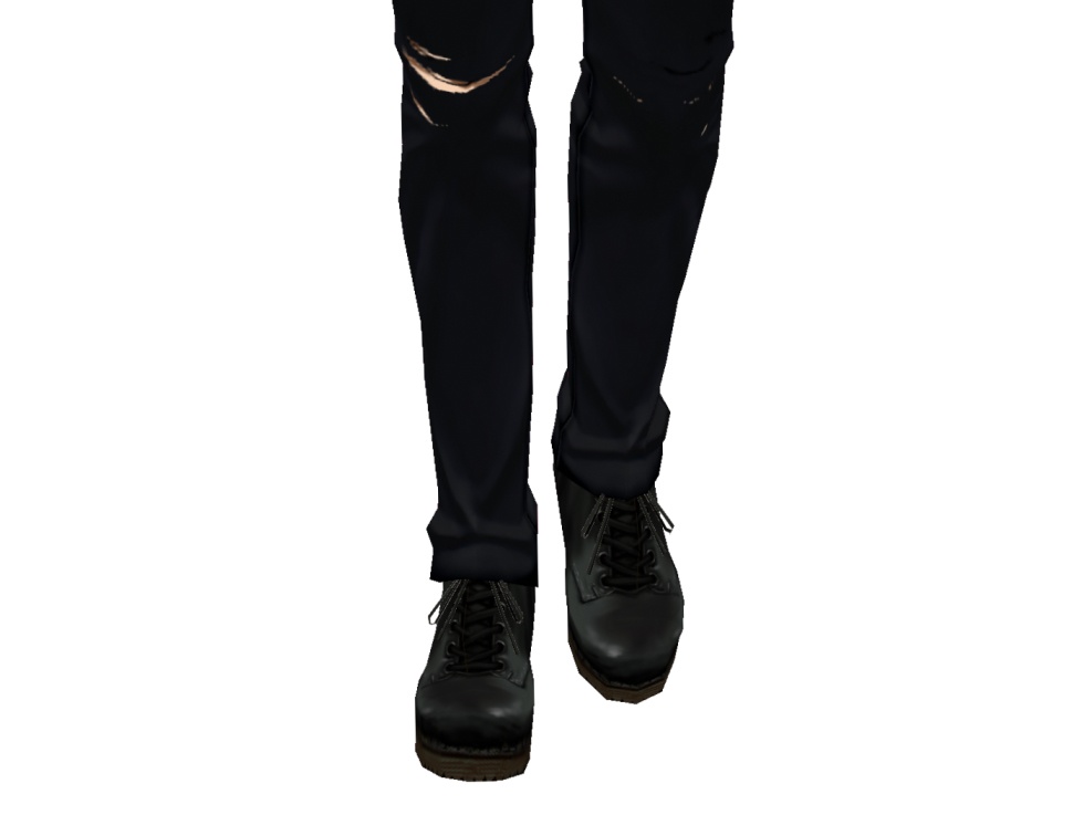 ダメージパンツ黒【VRoid用テクスチャ】