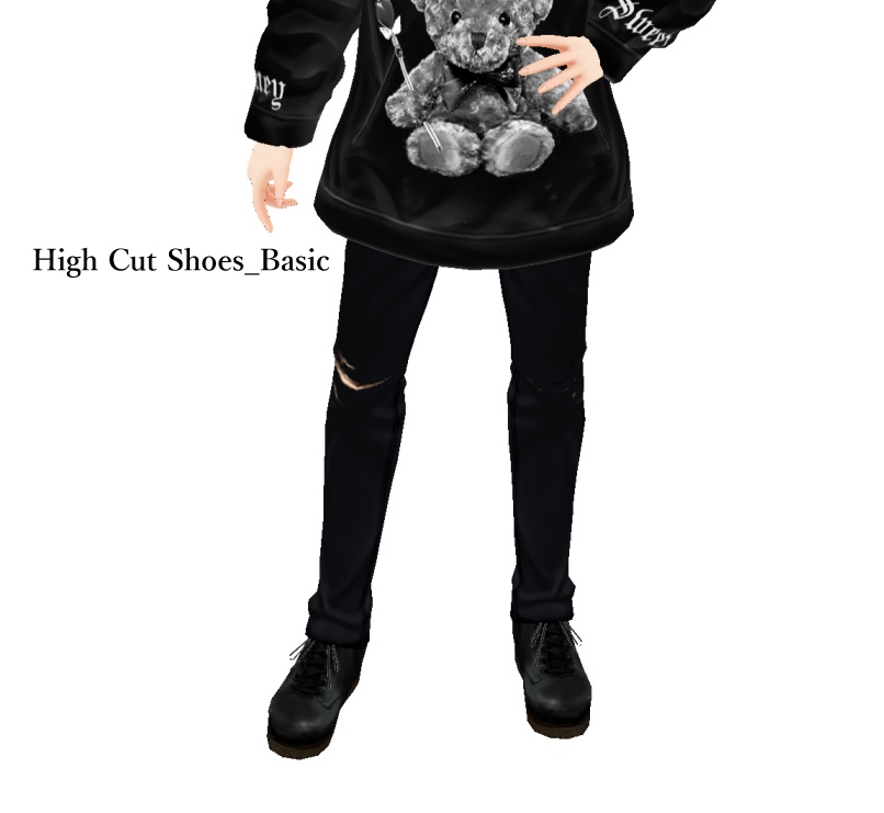 ダメージパンツ黒【VRoid用テクスチャ】