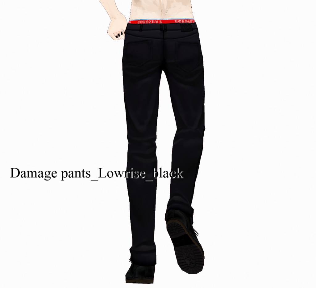 ダメージパンツ黒【VRoid用テクスチャ】