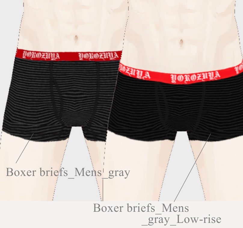 【VRoid用テクスチャ】 パンツ&パンティ ボクサーブリーフ テクスチャ