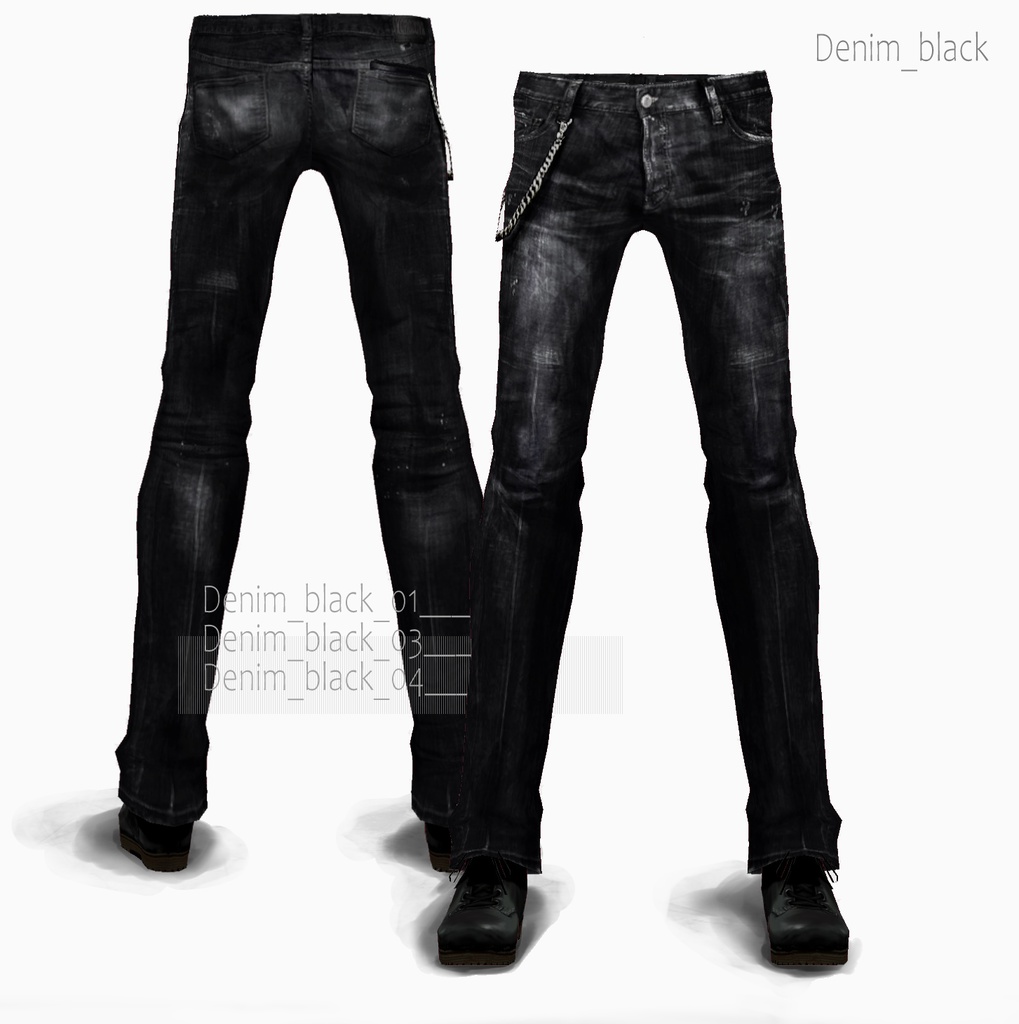 【XWear/VRoidテクスチャ】ローライズジーンズ・ウォレットチェーン