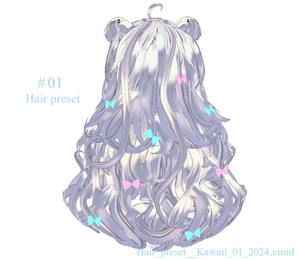 女子♡【VRoid用ヘアプリセット】ヘアープリセット Hair preset