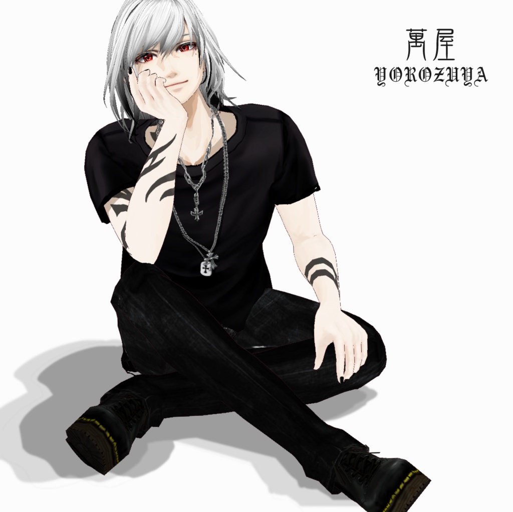 【Vroid用テクスチャ】メンズ肌テクスチャ 刺青テクスチャ TATOO トライバル