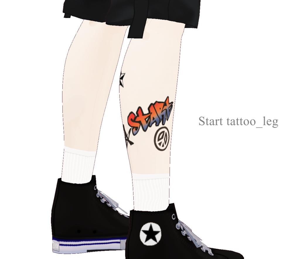 【Vroid用テクスチャ】メンズ肌テクスチャ 刺青テクスチャ TATOO トライバル