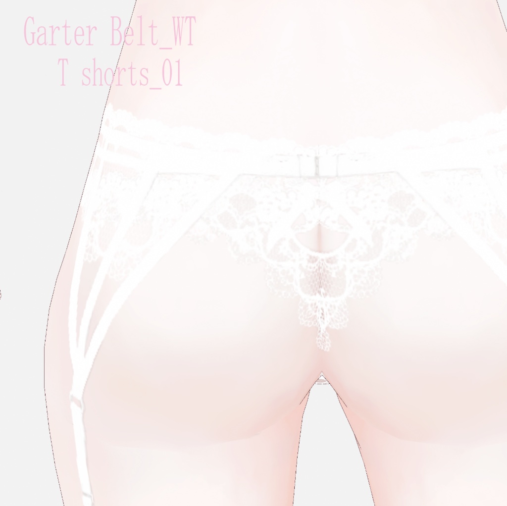 【Vroid用テクスチャ】レースのストッキング ガーター ショーツ のセット