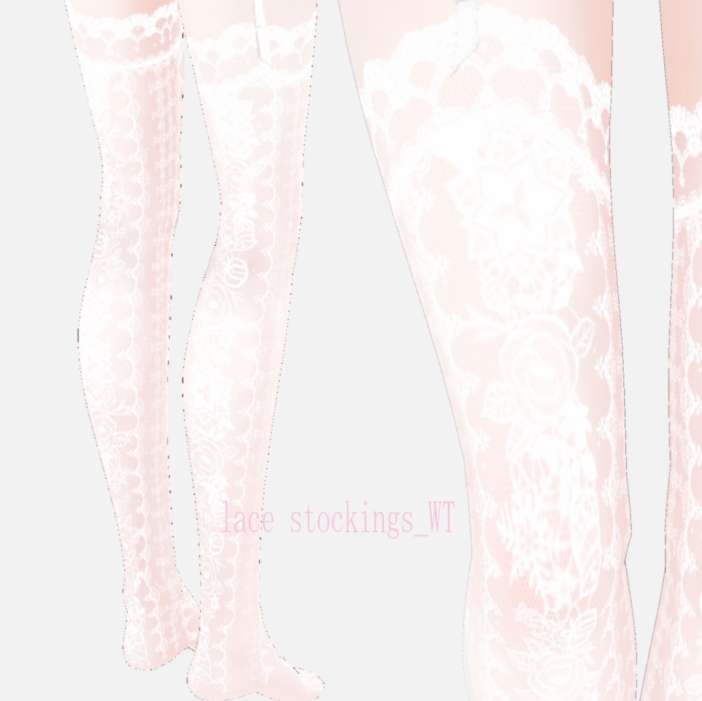 【Vroid用テクスチャ】レースのストッキング ガーター ショーツ のセット