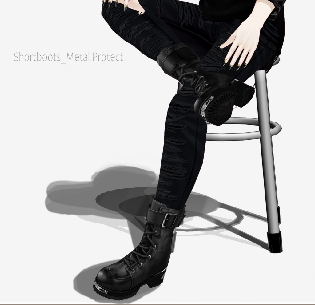 Vroid用【vroidcustomitem】ショートブーツ