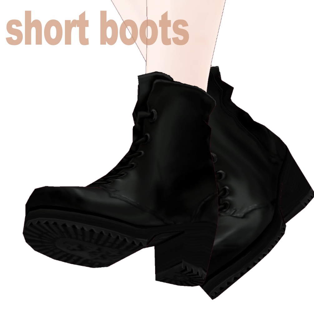 Vroid用【vroidcustomitem】ショートブーツ