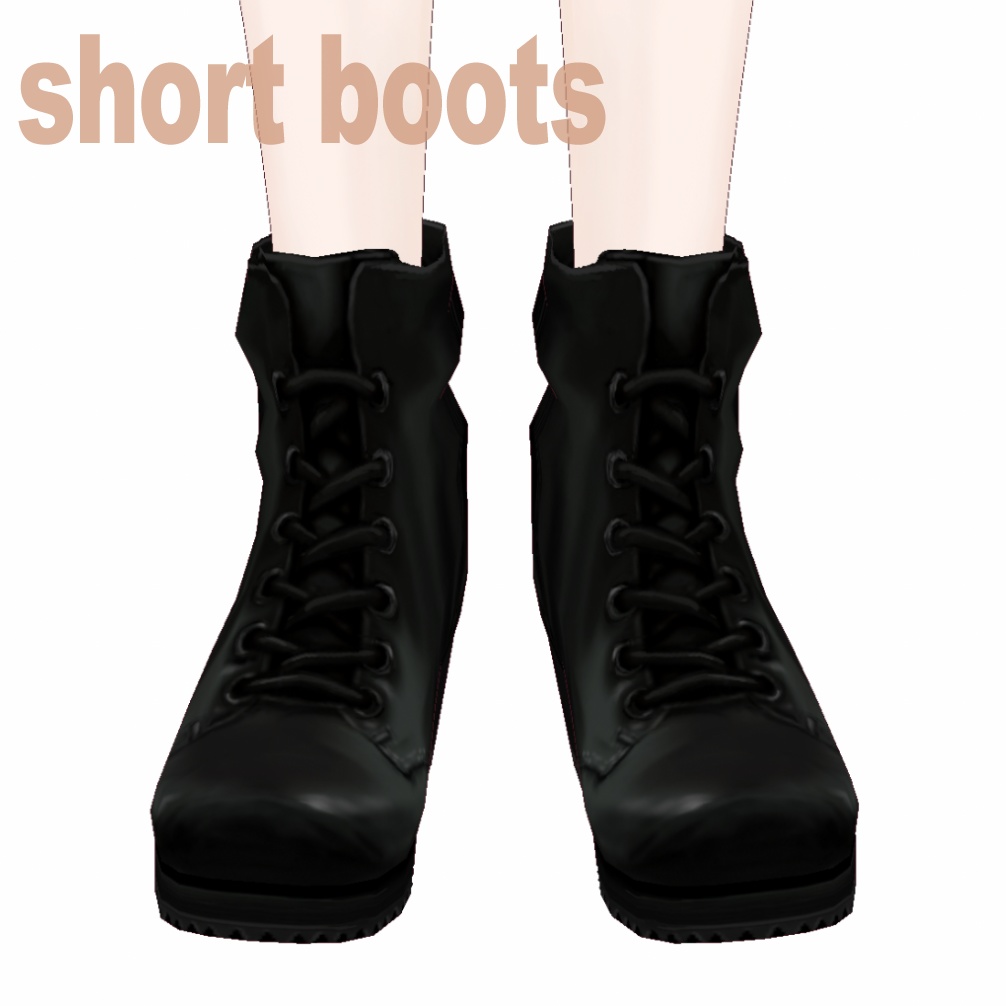 Vroid用【vroidcustomitem】ショートブーツ