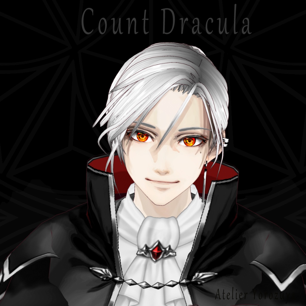 【VRoid/FBX/XWear】ドラキュラ伯爵 なりきり衣装セット/ VRoidヘアープリセット